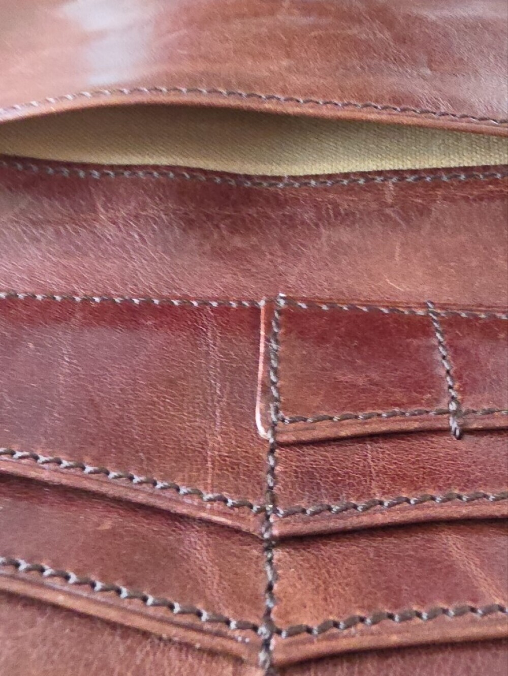 Ralph Lauren Cognac Brown Leather Clasp Wallet - Picture 6 of 14